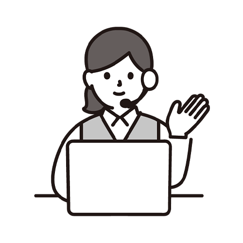 ヘッドセットを付けた人物