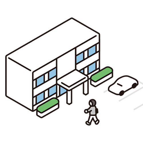 建物のイラスト 葬祭補助